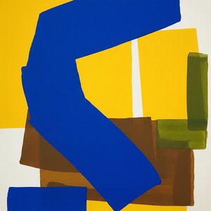 Azure Momentum: A Monumental Study Of Cobalt Strata And Golden Geometric Tension — Jean-paul Blanchet