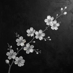Eterei Fiori D'argento Che Sorgono Attraverso L'infinito Silenzio Abissale Della Mezzanotte