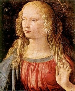Leonardo da Vinci - Bebudelsen (detalje)