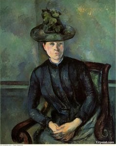 Woman In A Green Hat (madame Cezanne) — Paul Cézanne, Post-impressionist