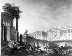 Vue De Fantaisie Du Garde Meuble De Paris — Pierre Antoine Machy