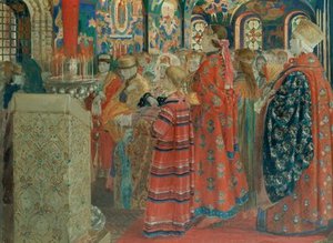 Seventeenth Century Russian Women At Church — Andrei Petrovich Ryabushkin