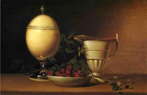 Still Life With Strawberries And Ostrich Egg Cup — Raphaelle Peale