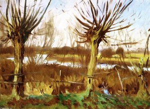 Landscape With Trees, Calcot — John Singer Sargent, Impressionistic Landscape