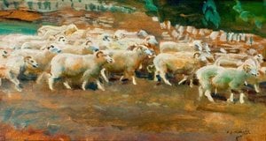 Schaap op Exmoor - Alfred Munnings