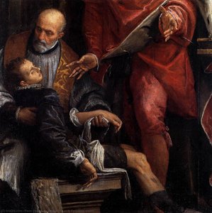 Conversion Of St Pantaleon (detail) — Paolo Veronese, Mannerism