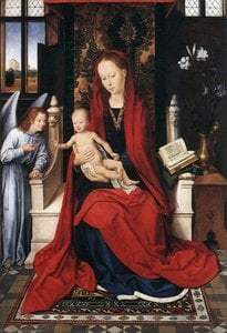 Jungfrau mit Kind und Engel - Hans Memling