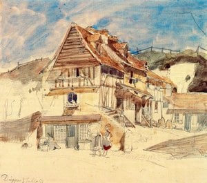 Cottage In Dieppe — Johan Barthold Jongkind