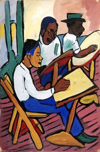 William H. Johnson - Art Class Three Men