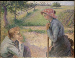 Camille Pissarro - Two Peasant Woman Chatting