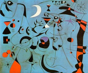 Žoanas Miro - Figure at Night Guided by the Phosphorescent Tracks of Snails