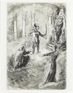 The Judgement Of Solomon — Markas Šagalas, Expressionism