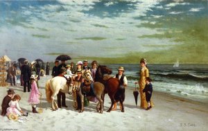 samuel s carr - On the Beach at Coney Island