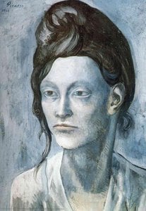 Donna Con I Suoi Capelli Raccolti In Una Piccola Coda — Pablo Picasso