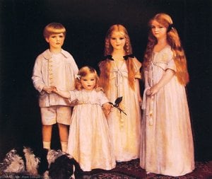 Frank Cadogan Cowper - Portrait of Fraunces Beatrice James and Synfye Children of James Christie ESQ