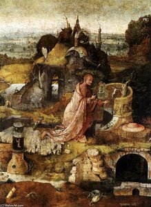Jerónimo Bosch - Tríptico de los Santos Ermitaños (panel central)