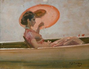 Study for 'The White Canoe' (recto)