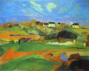 Paul Gauguin - Landscape: Et Postimpressionistisk Perspektiv På Landsbygdens Ro