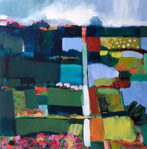 Abstract View Sky And Pink Flowers — John Jeffrey Mcclenaghen