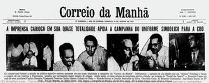 correio da manhã newspaper - Newspaper article about the support of the press to the new jersey´s campaign