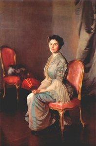 The Red Fan (also Known As Portrait Of Mrs William Paxton) — William Mcgregor Paxton