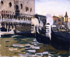 Góndolas Frente Al Palacio Ducal, Venecia — John Singer Sargent