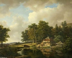 Landscape With A Mill And A Water Wheel