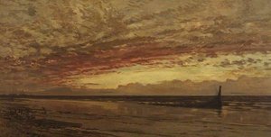 Wrecked, A Seascape At Sunset From The Somerset Coast — William Matthew Hale
