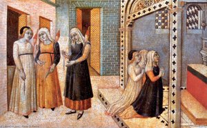 Scenes From The Legend Of Saint Peter Martyr. A Miracle — Sano Di Pietro