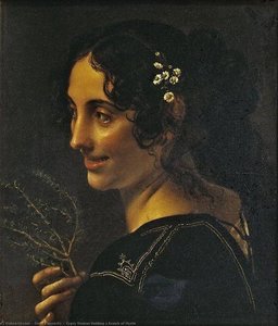 Gypsy Woman Holding A Branch Of Myrtle — Orest Adamovich Kiprenski