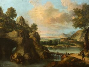 francesco mochi - Mountain landscape with figures (detail)