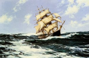 Montague Dawson - The Pacific Combers on the Open Seas