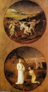 Jeronim Kasas - Mankind Beset by Devils (reverse of Noah panel)