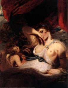 Sir Joshua Reynolds - Cupido Sciogliendo La Fascia Di Venere