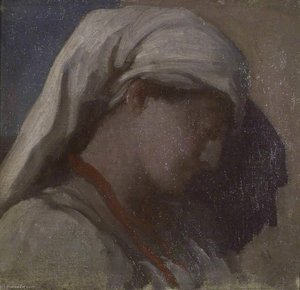 Head Of A Girl Study For 'the Summer Moon' — Frederik Leighton