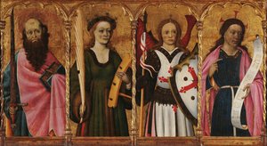 Sant Pere De Púbol Altarpiece. Detail Of The Predella — Bernat Martorell