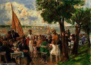 Gartenlokal an der havel - Max Liebermann