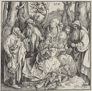 Albrecht Dürer - The Holy Kinship and Two Musical Angels