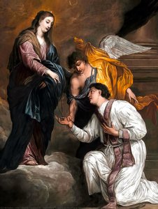 Valentine Kneels To Receive A Rosary From The Virgin Mary — David Teniers Il Vecchio