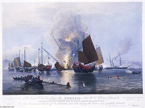 Destroying Chinese War Junks — Edward Duncan