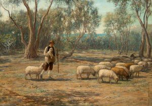 Shepherd And Sheep — Hugh Cameron Wilson