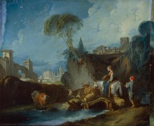François Boucher - Crossing the Bridge