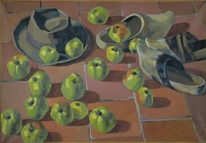 Pommes, Chapeau Et Sabots (titre D'usage) Pommes Et Sabots (titre Inscrit Au Dos Du Tableau) — Maurice Estève