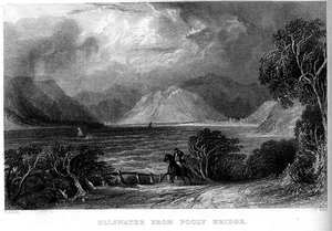 Ullswater From Pooly Bridge Engraving — Thomas Allom
