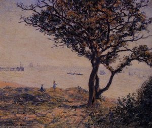 A Cardiff Shipping Lane — Alfred Sisley