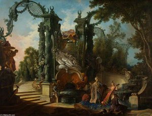 Garden With Eastern Figures