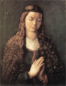 Ritratto di una donna con i capelli sciolti