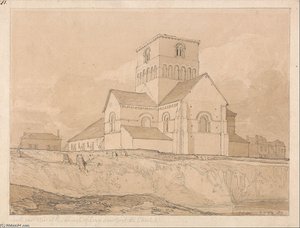 South-east View Of The Church Of Lery, Near Pont-de-l'arche, Normandy — 约翰·塞尔·科特曼