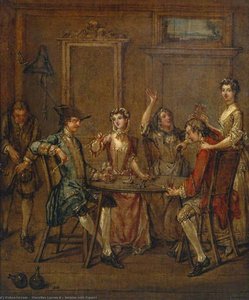 Interior With Figures — Marcellus Laroon Ii
