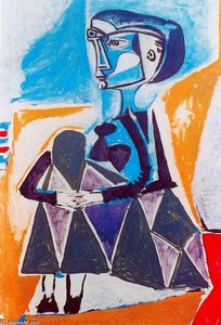 Jacqueline En Cuclillas — Pablo Picasso, Cubismo Analítico